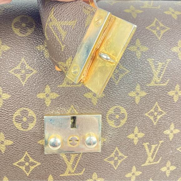 LOUIS VUITTON Monogram Serviette Fermoir Business Bag, Dr’s Briefcase Vintage - Picture 11 of 16